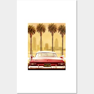 PLYMOUTH SAVOY WITH PALM TREES Posters and Art